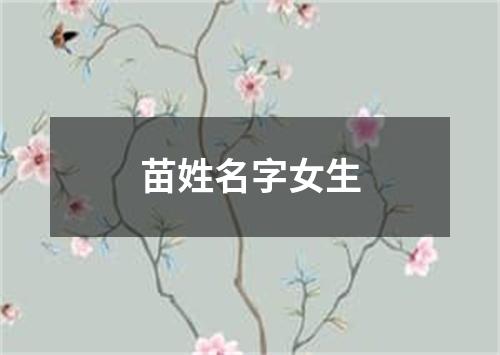 苗姓名字女生