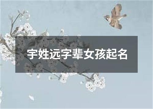 宇姓远字辈女孩起名