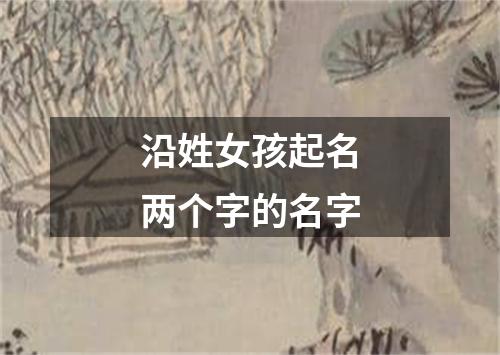 沿姓女孩起名两个字的名字