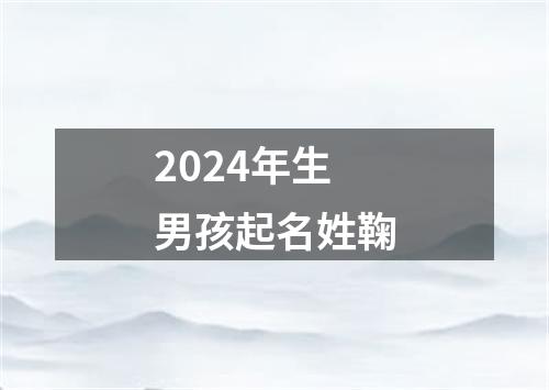 2024年生男孩起名姓鞠