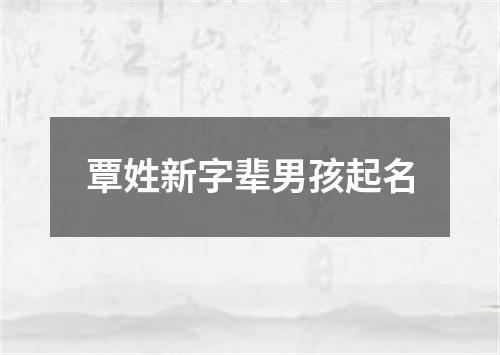 覃姓新字辈男孩起名