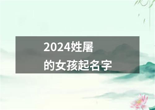 2024姓屠的女孩起名字