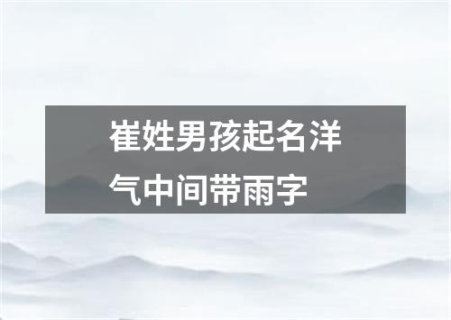 崔姓男孩起名洋气中间带雨字