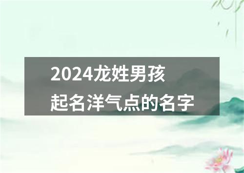 2024龙姓男孩起名洋气点的名字