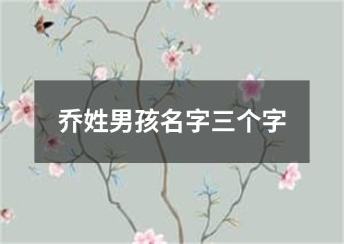 乔姓男孩名字三个字