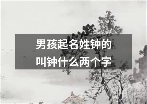 男孩起名姓钟的叫钟什么两个字