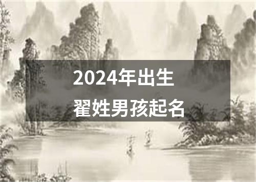 2024年出生翟姓男孩起名