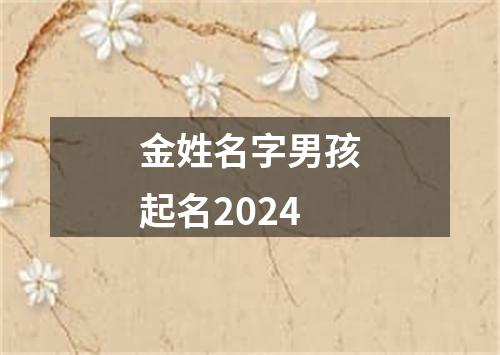 金姓名字男孩起名2024