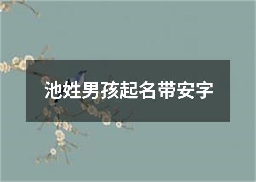 池姓男孩起名带安字