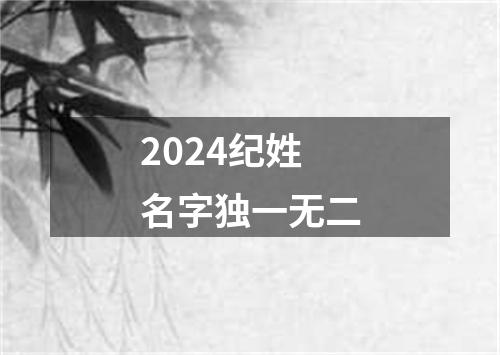 2024纪姓名字独一无二