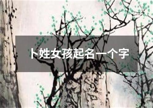 卜姓女孩起名一个字