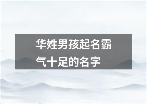 华姓男孩起名霸气十足的名字