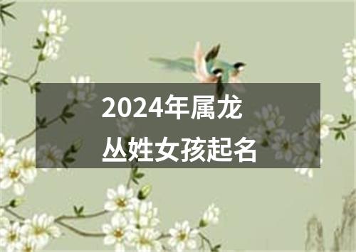 2024年属龙丛姓女孩起名