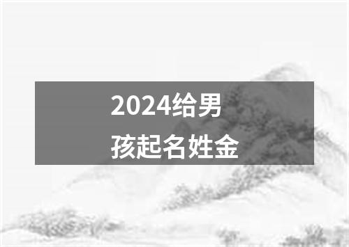 2024给男孩起名姓金