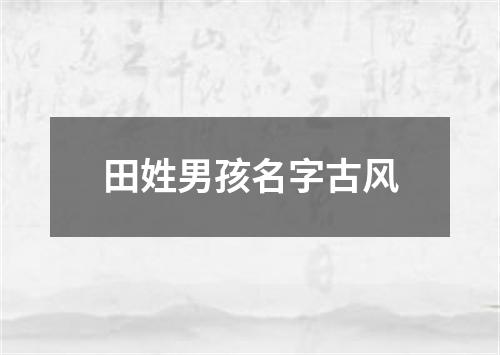 田姓男孩名字古风