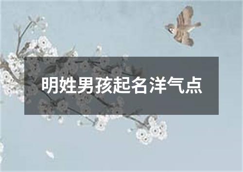 明姓男孩起名洋气点