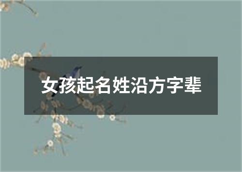 女孩起名姓沿方字辈