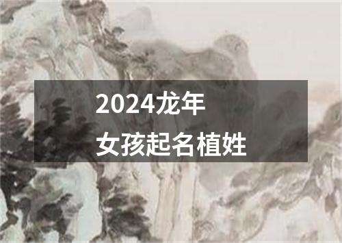 2024龙年女孩起名植姓