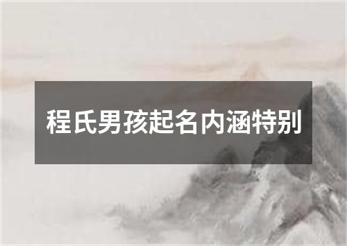 程氏男孩起名内涵特别