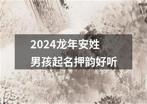 2024龙年安姓男孩起名押韵好听