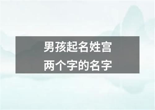 男孩起名姓宫两个字的名字