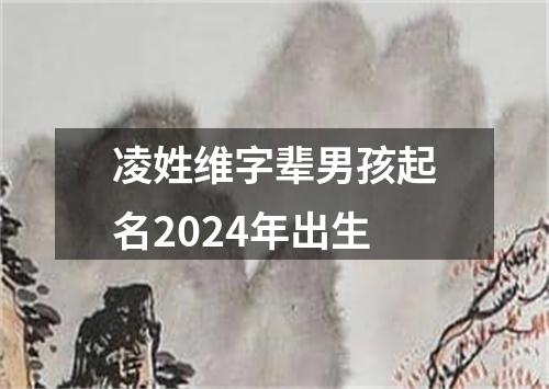 凌姓维字辈男孩起名2024年出生