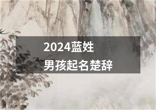 2024蓝姓男孩起名楚辞