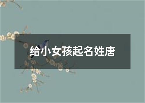 给小女孩起名姓唐