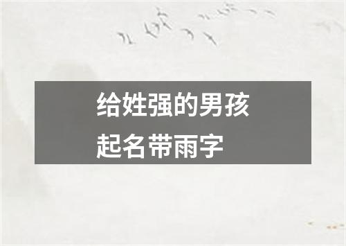 给姓强的男孩起名带雨字