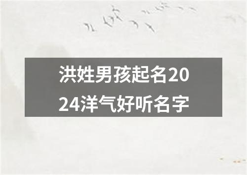 洪姓男孩起名2024洋气好听名字