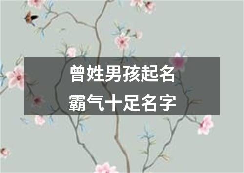 曾姓男孩起名霸气十足名字