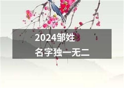 2024邹姓名字独一无二