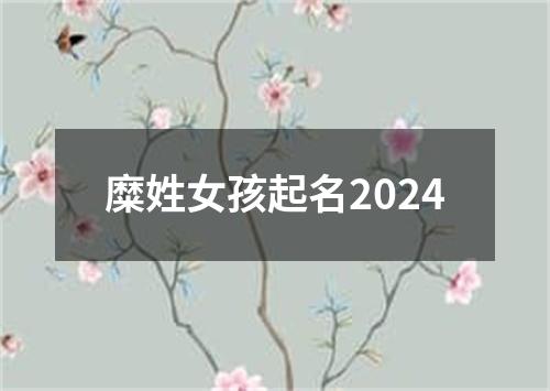 糜姓女孩起名2024