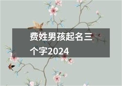 费姓男孩起名三个字2024