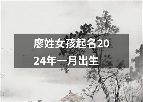 廖姓女孩起名2024年一月出生