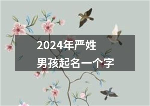 2024年严姓男孩起名一个字