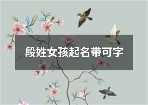 段姓女孩起名带可字