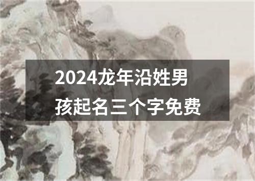 2024龙年沿姓男孩起名三个字免费