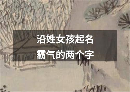 沿姓女孩起名霸气的两个字