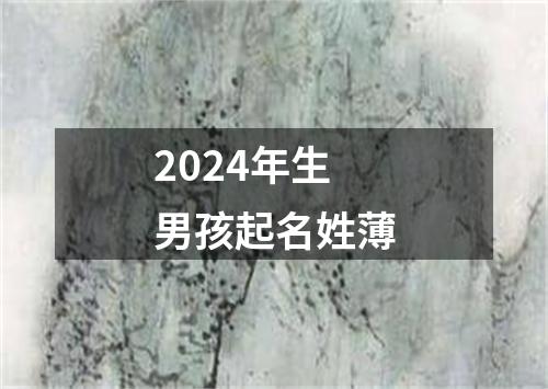 2024年生男孩起名姓薄