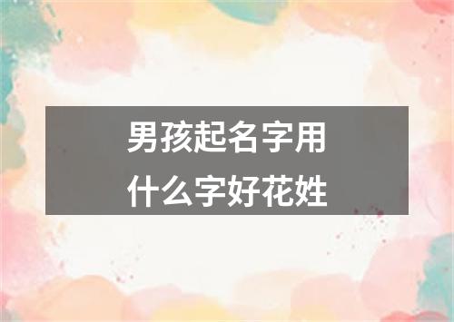 男孩起名字用什么字好花姓