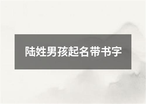 陆姓男孩起名带书字