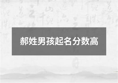 郝姓男孩起名分数高