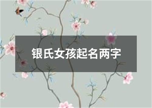 银氏女孩起名两字