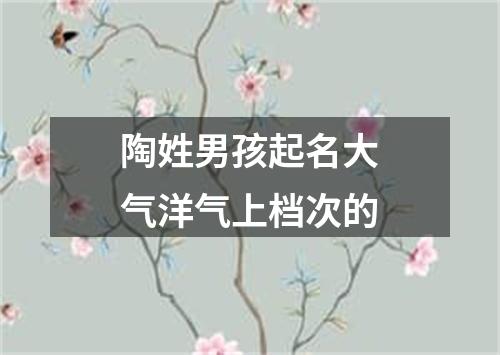 陶姓男孩起名大气洋气上档次的