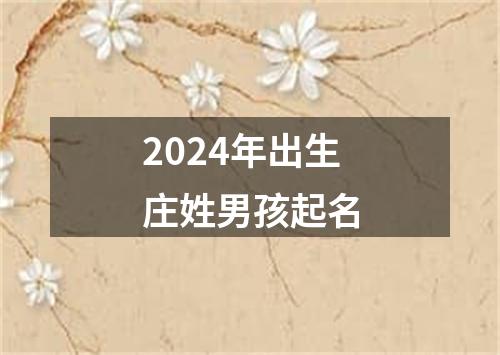 2024年出生庄姓男孩起名