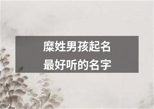 糜姓男孩起名最好听的名字