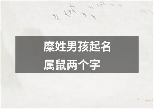 糜姓男孩起名属鼠两个字