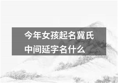 今年女孩起名冀氏中间延字名什么