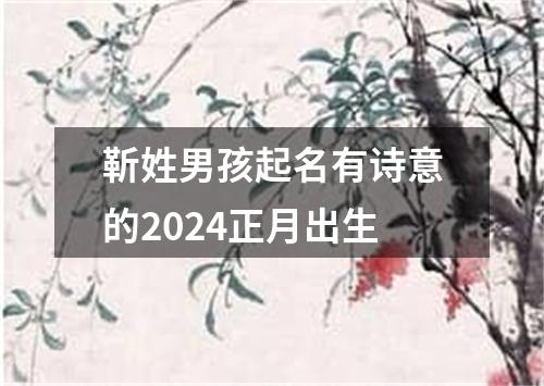 靳姓男孩起名有诗意的2024正月出生